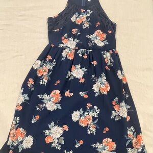 Xhilaration Navy Floral Dress